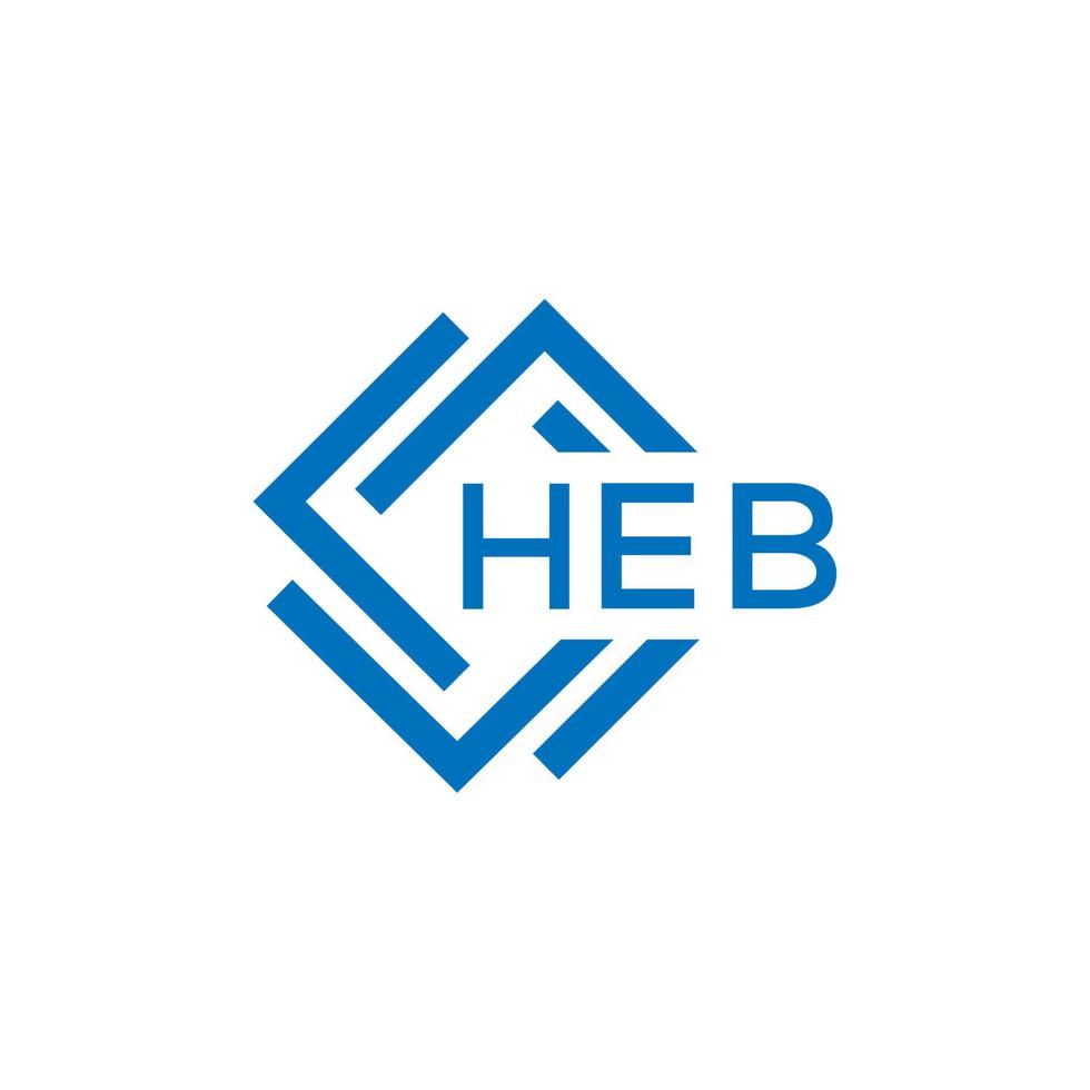 HEB letter logo design on white background. HEB creative  circle letter logo concept. HEB letter design. vector