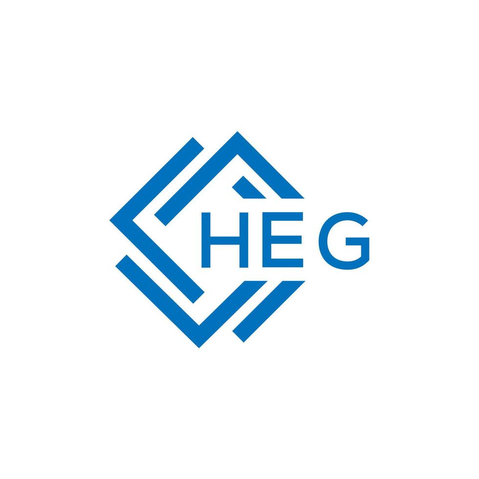 heg letra logo diseño en blanco antecedentes. heg creativo circulo letra logo concepto. heg letra diseño. vector