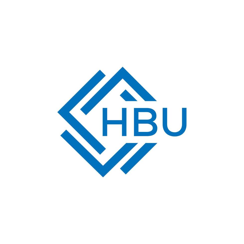 hbu letra logo diseño en blanco antecedentes. hbu creativo circulo letra logo concepto. hbu letra diseño. vector