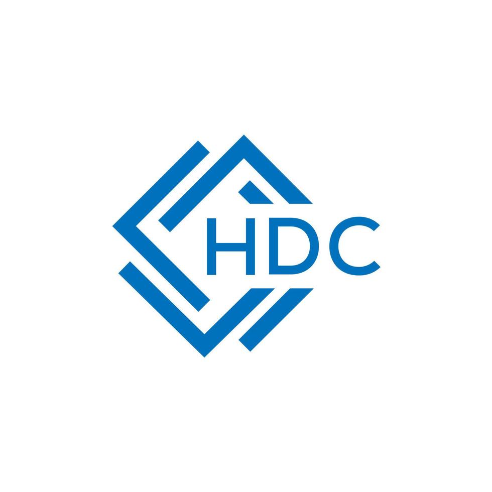 hdc letra logo diseño en blanco antecedentes. hdc creativo circulo letra logo concepto. hdc letra diseño. vector