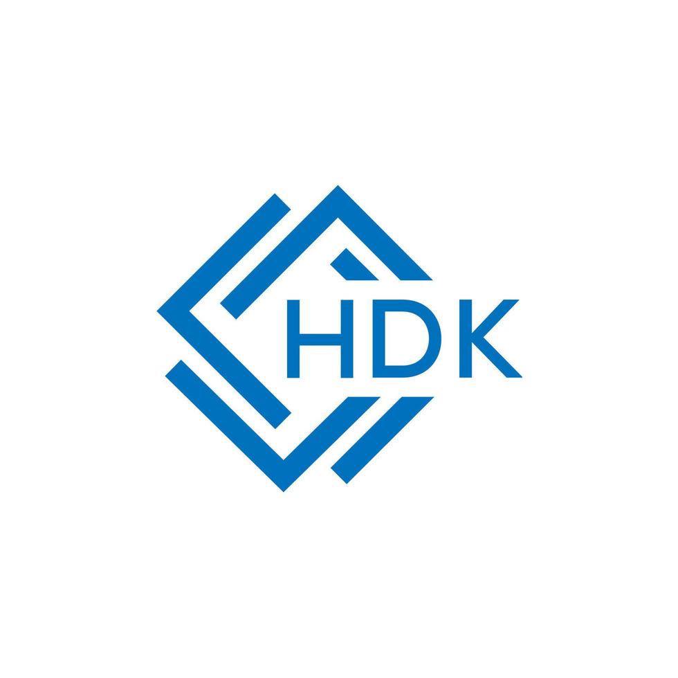 hdk letra logo diseño en blanco antecedentes. hdk creativo circulo letra logo concepto. hdk letra diseño. vector