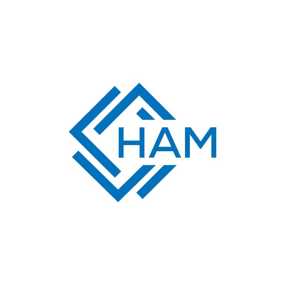 HAM letter logo design on white background. HAM creative  circle letter logo concept. HAM letter design. vector