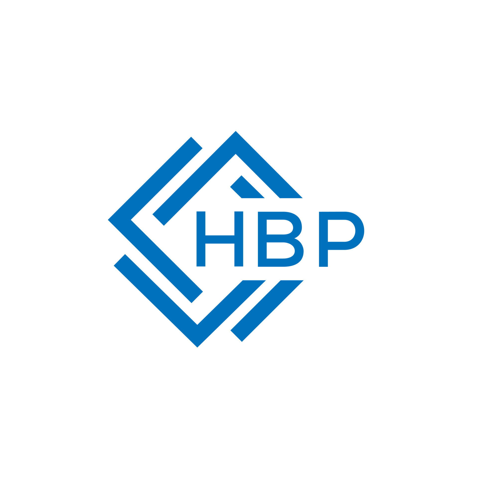 HBP letter logo design on white background. HBP creative circle letter ...