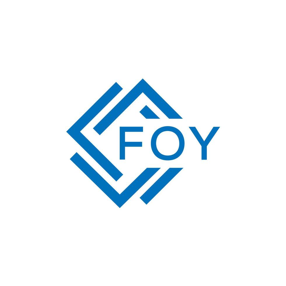 FOY letter logo design on white background. FOY creative  circle letter logo concept. FOY letter design. vector