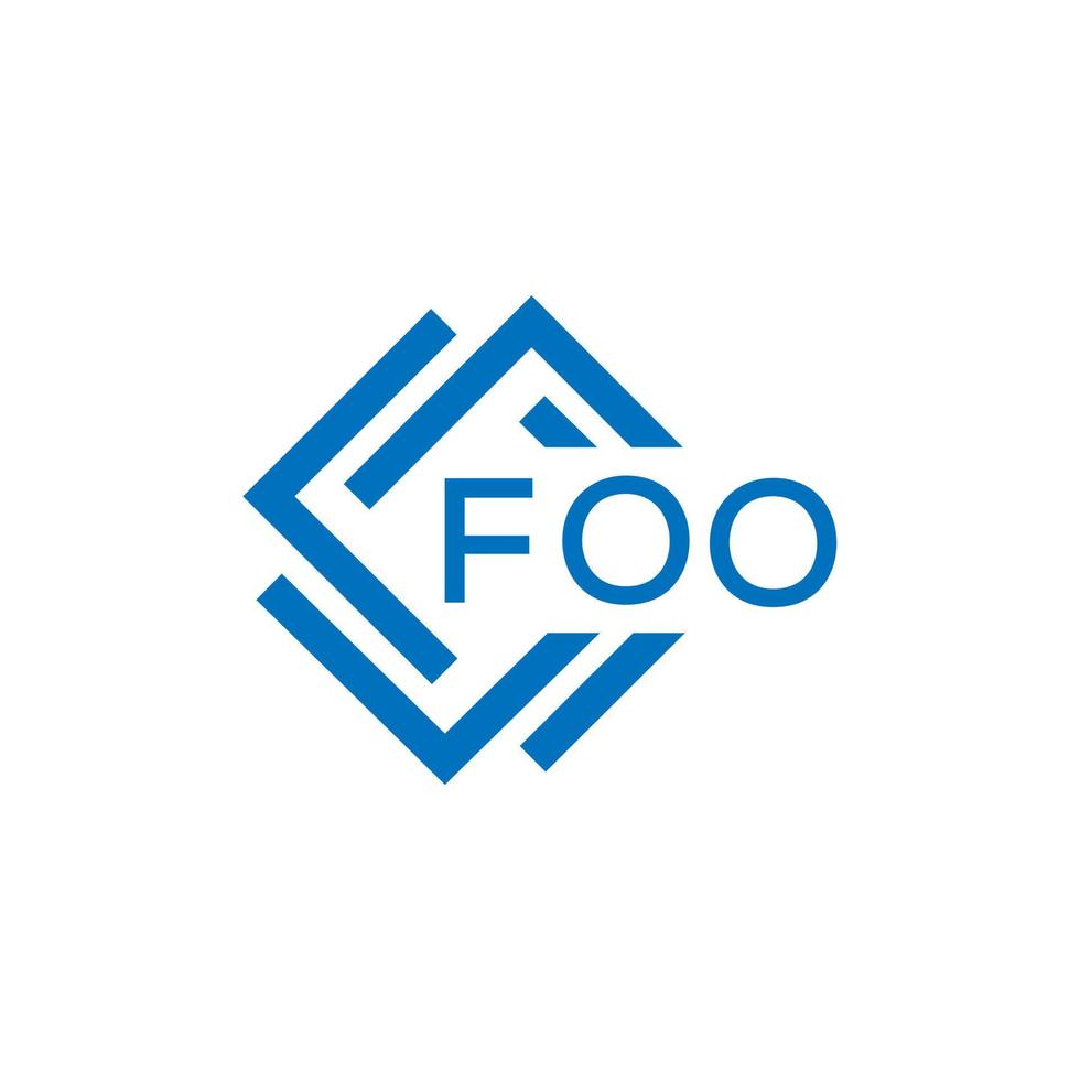FOO letter logo design on white background. FOO creative  circle letter logo concept. FOO letter design. vector