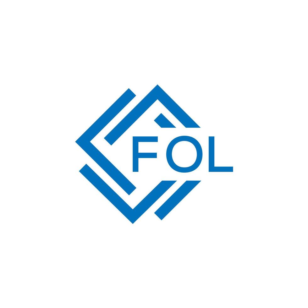 fol letra logo diseño en blanco antecedentes. fol creativo circulo letra logo concepto. fol letra diseño. vector