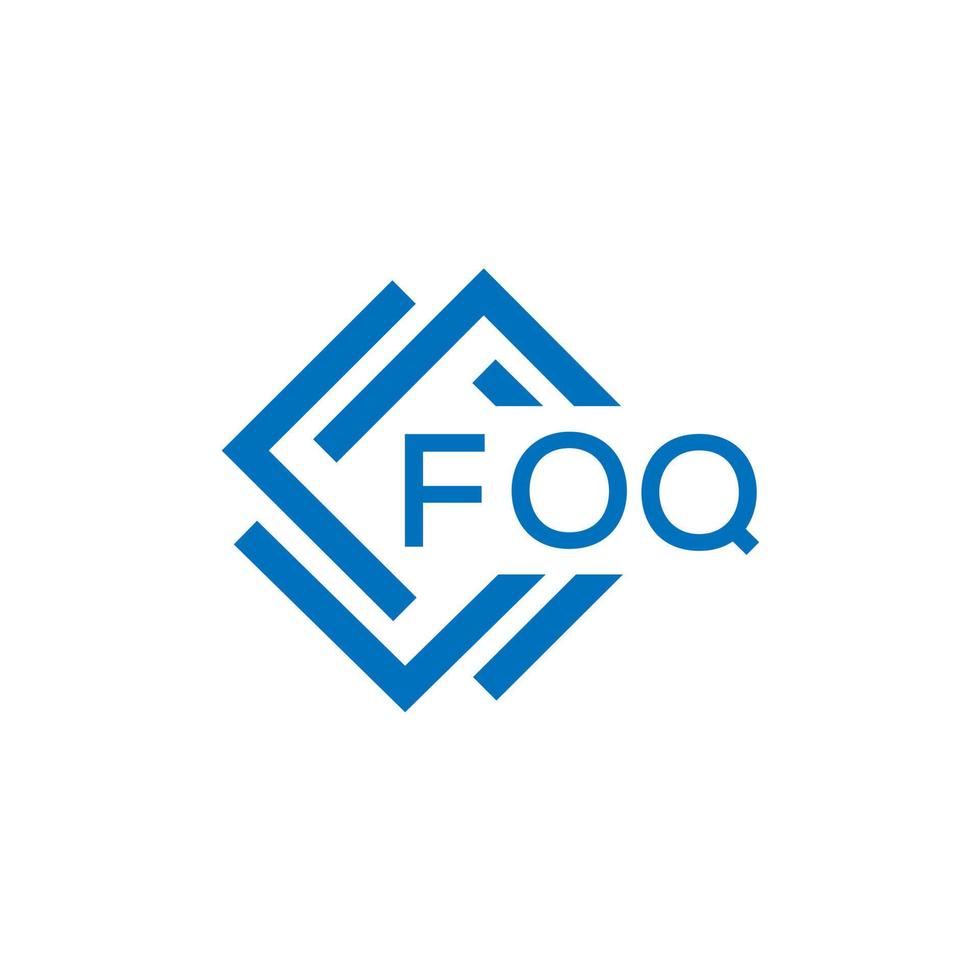 FOQ letter logo design on white background. FOQ creative  circle letter logo concept. FOQ letter design. vector