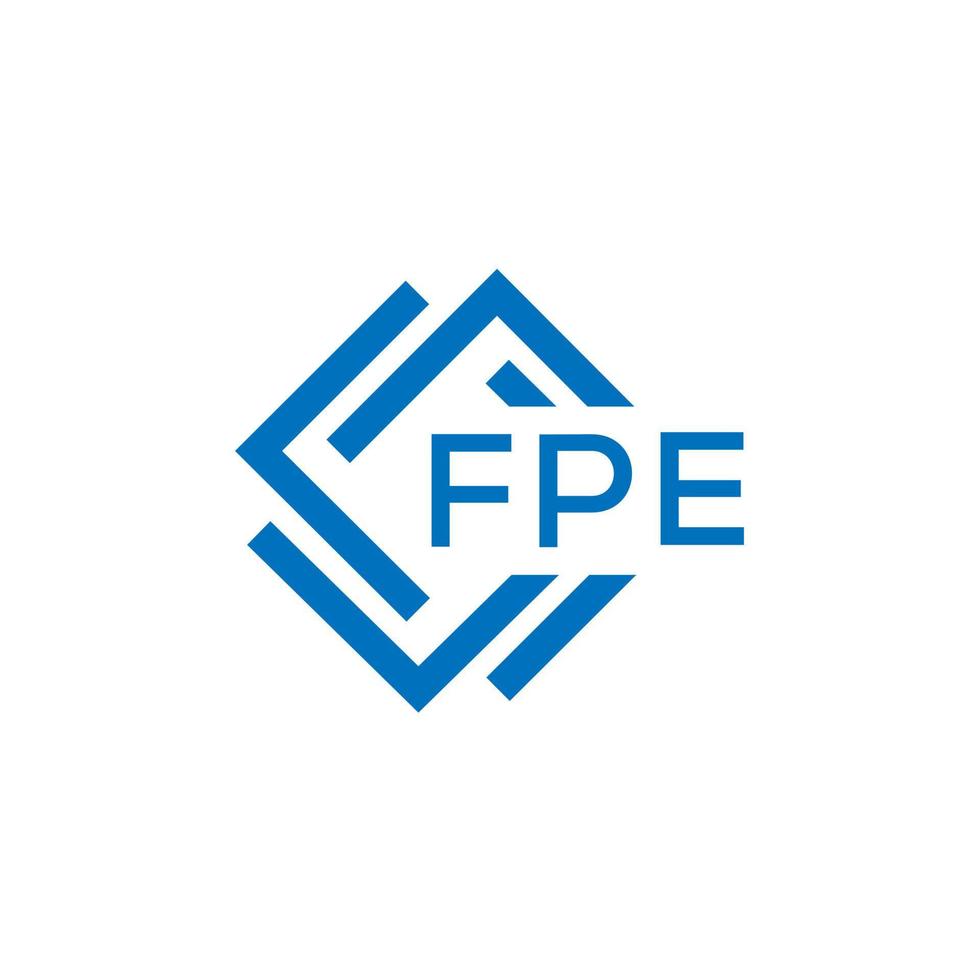 FPE letter logo design on white background. FPE creative circle letter