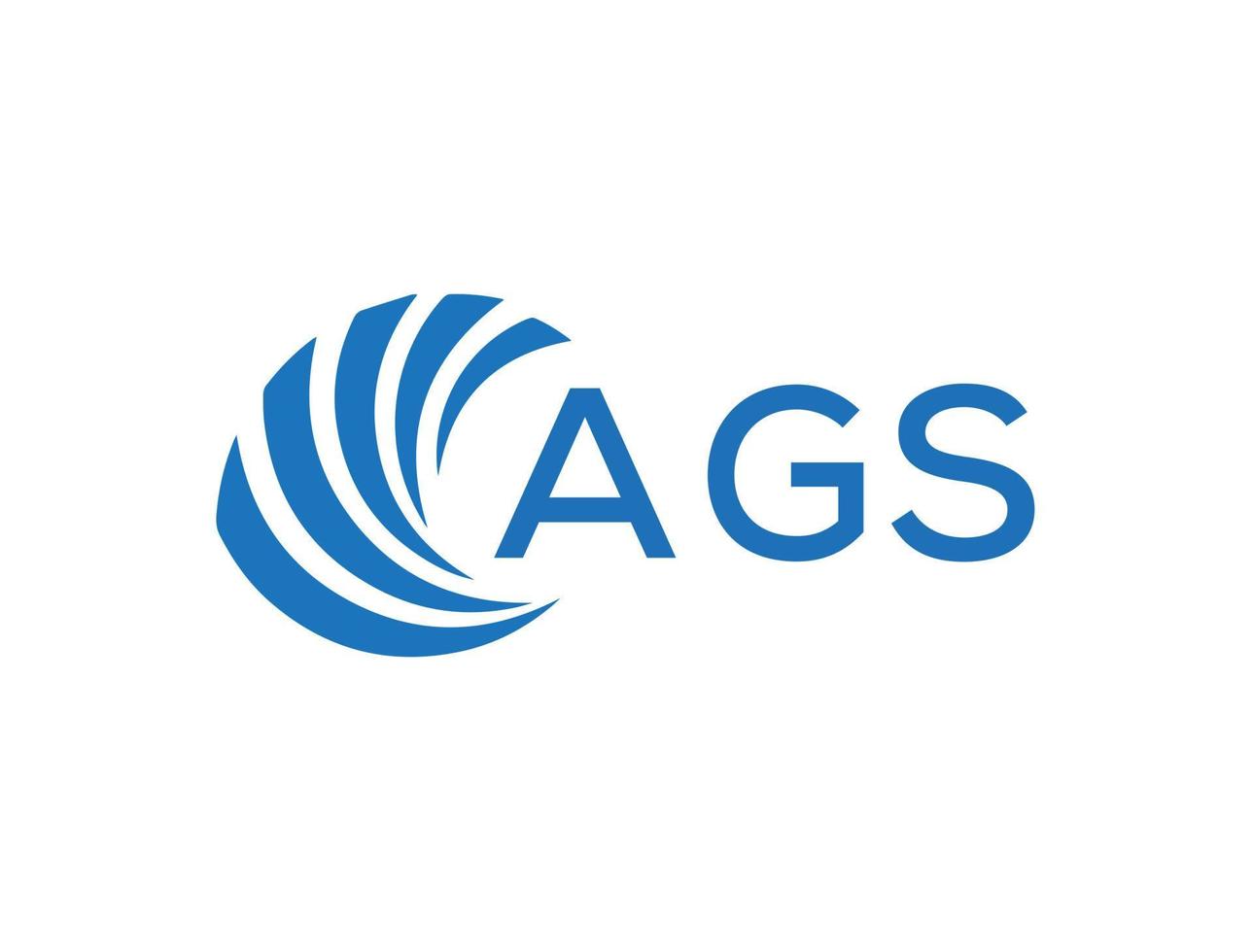 AGS Abstract business growth logo design on white background. AGS
