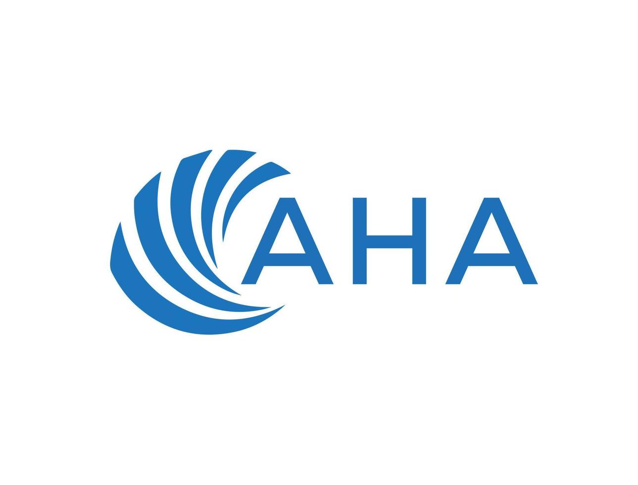 AHA Abstract business growth logo design on white background. AHA