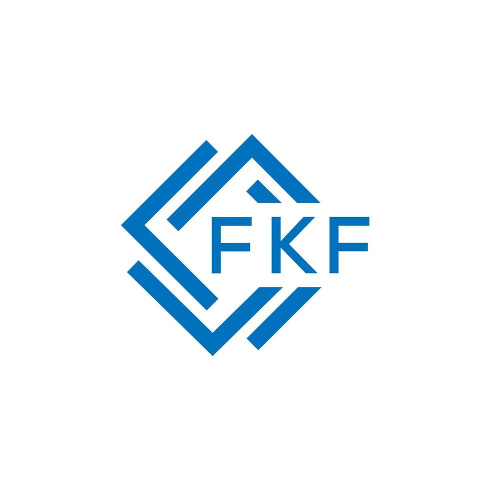 FKF letter logo design on white background. FKF creative  circle letter logo concept. FKF letter design. vector
