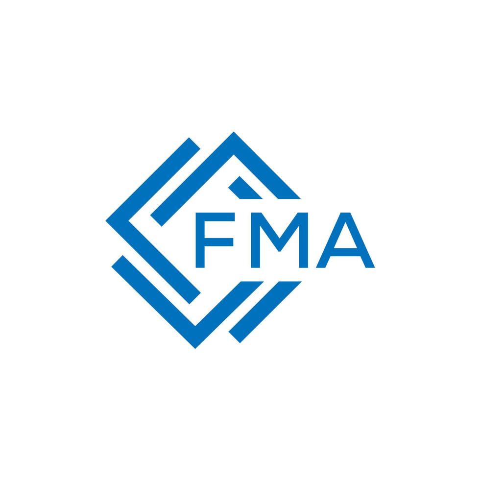 FMA letter logo design on white background. FMA creative  circle letter logo concept. FMA letter design. vector