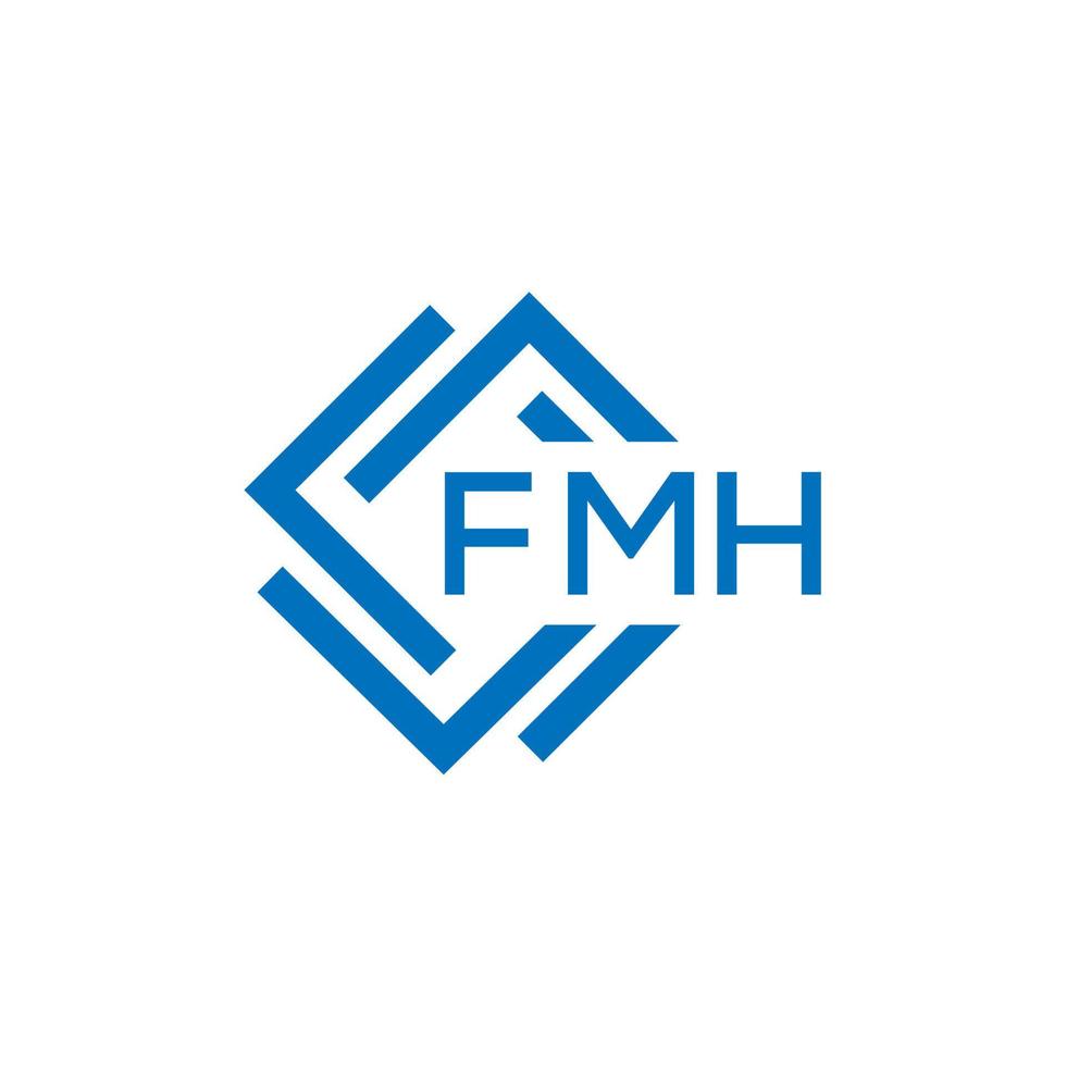 FMH letter logo design on white background. FMH creative  circle letter logo concept. FMH letter design. vector