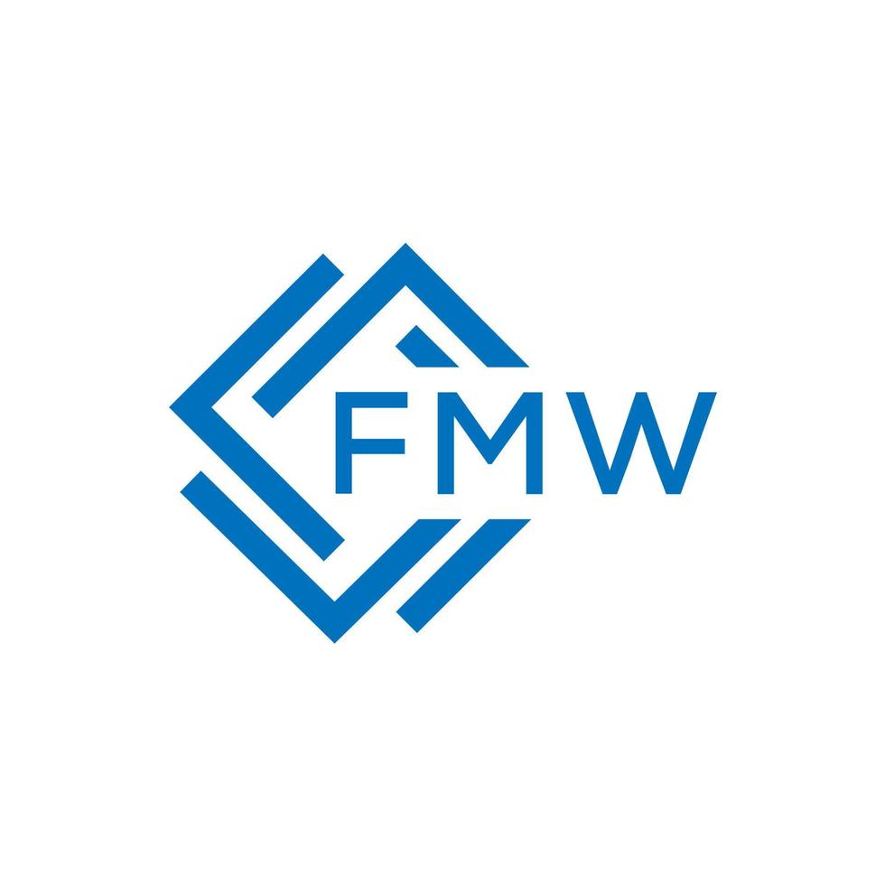 fmw letra logo diseño en blanco antecedentes. fmw creativo circulo letra logo concepto. fmw letra diseño. vector