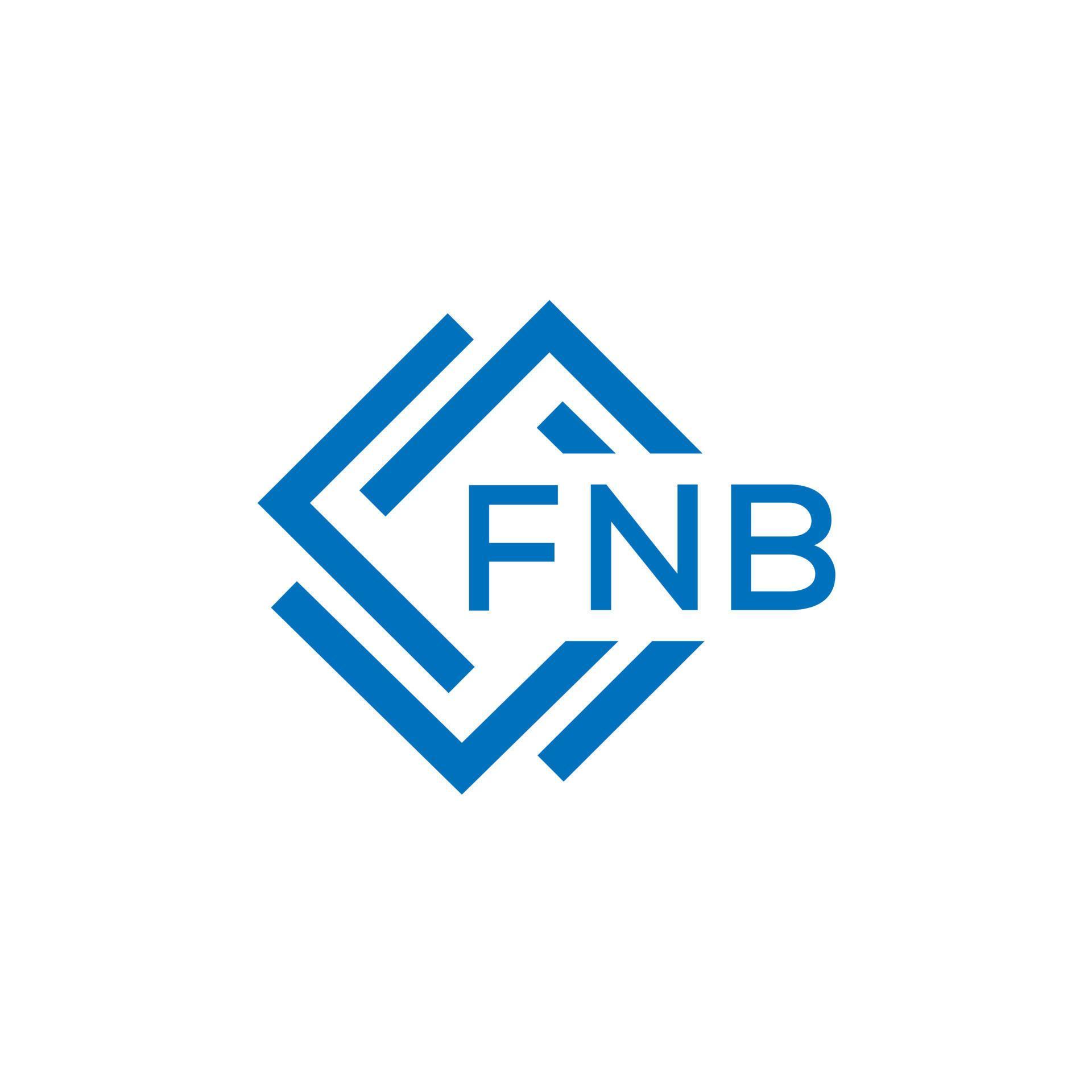 FNB letter logo design on white background. FNB creative circle letter