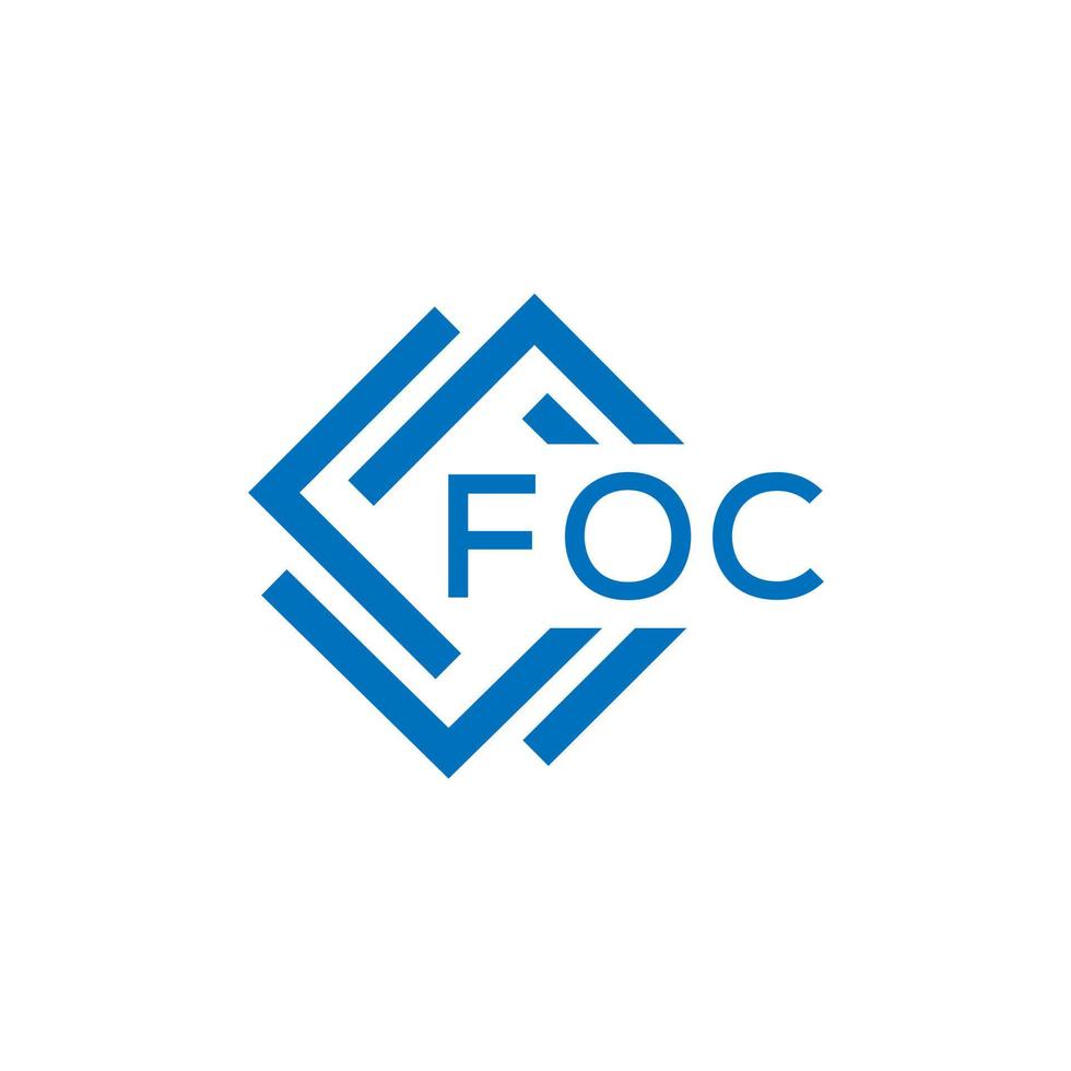 FOC letter logo design on white background. FOC creative  circle letter logo concept. FOC letter design. vector