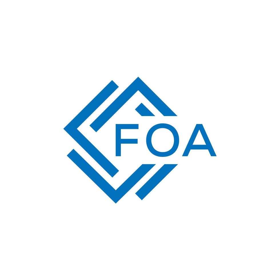 FOA letter logo design on white background. FOA creative  circle letter logo concept. FOA letter design. vector