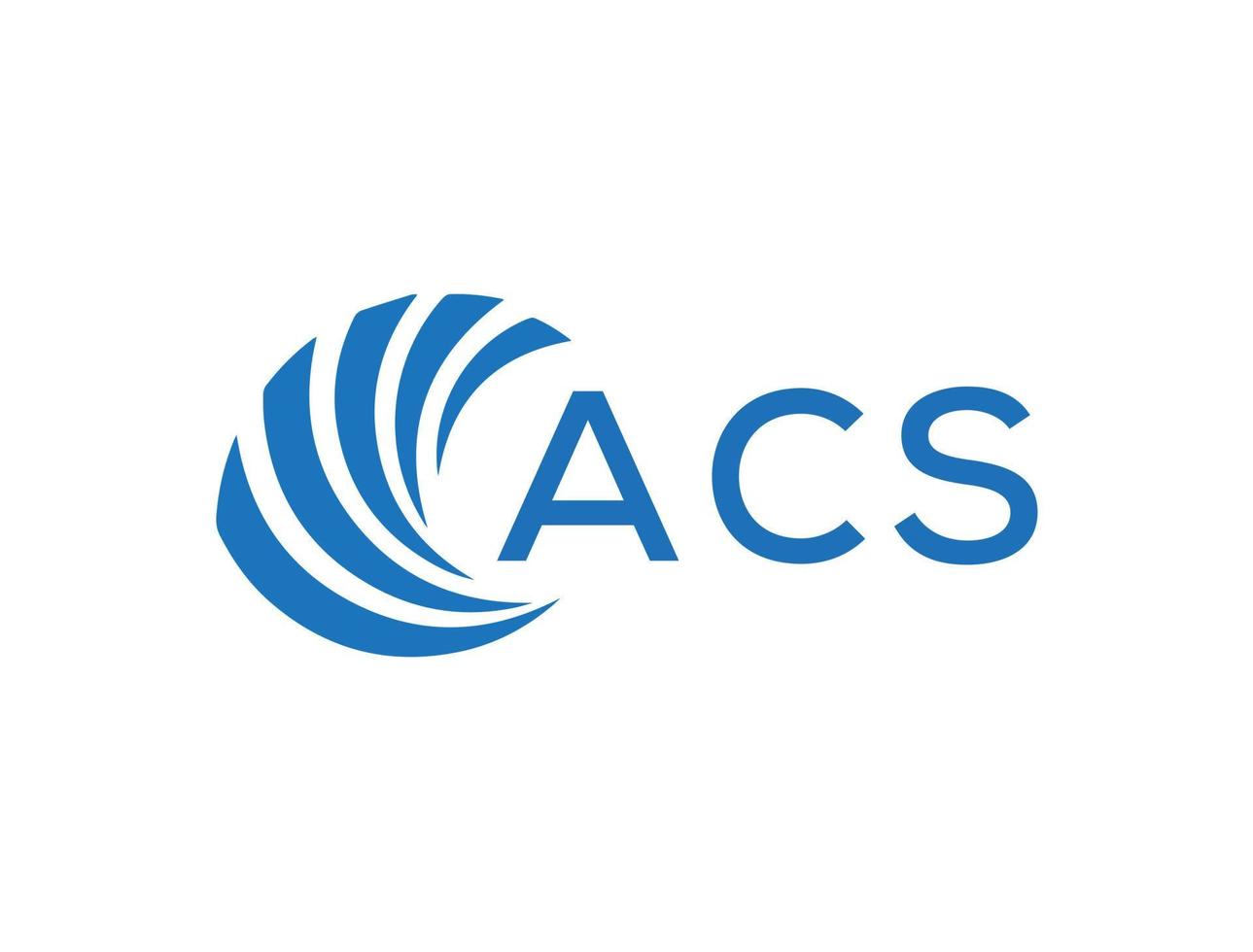 ACS Abstract business growth logo design on white background. ACS