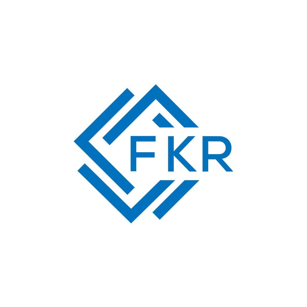 FKR letter logo design on white background. FKR creative  circle letter logo concept. FKR letter design. vector