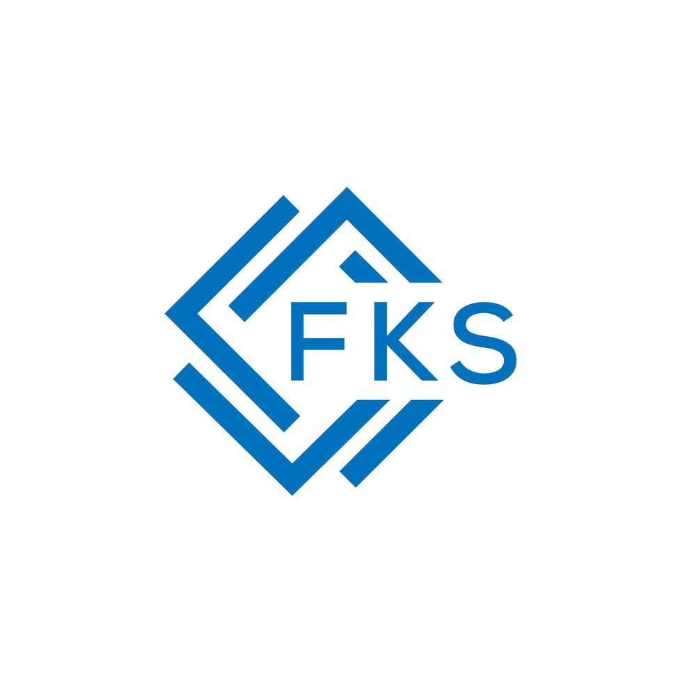 FKS letter logo design on white background. FKS creative  circle letter logo concept. FKS letter design. vector