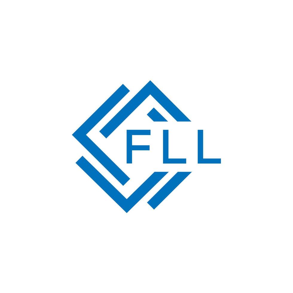 FLL letter logo design on white background. FLL creative  circle letter logo concept. FLL letter design. vector