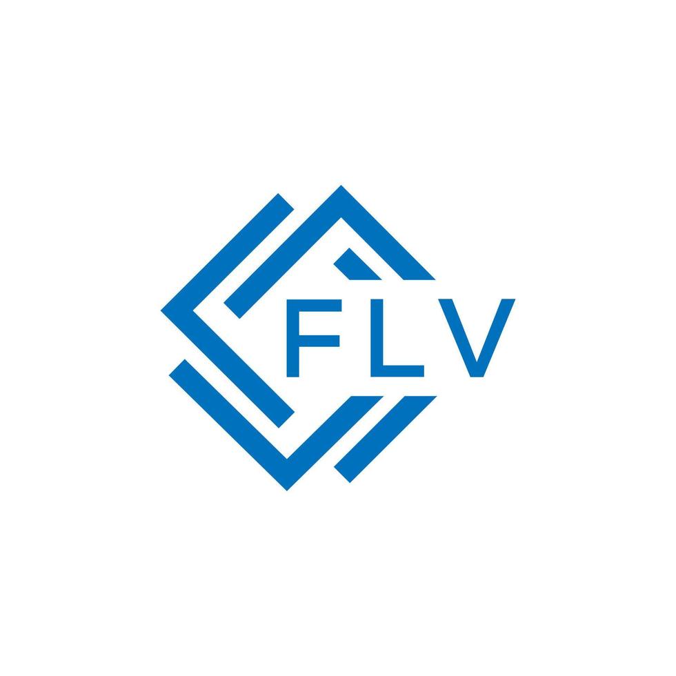 FLV letter logo design on white background. FLV creative  circle letter logo concept. FLV letter design. vector