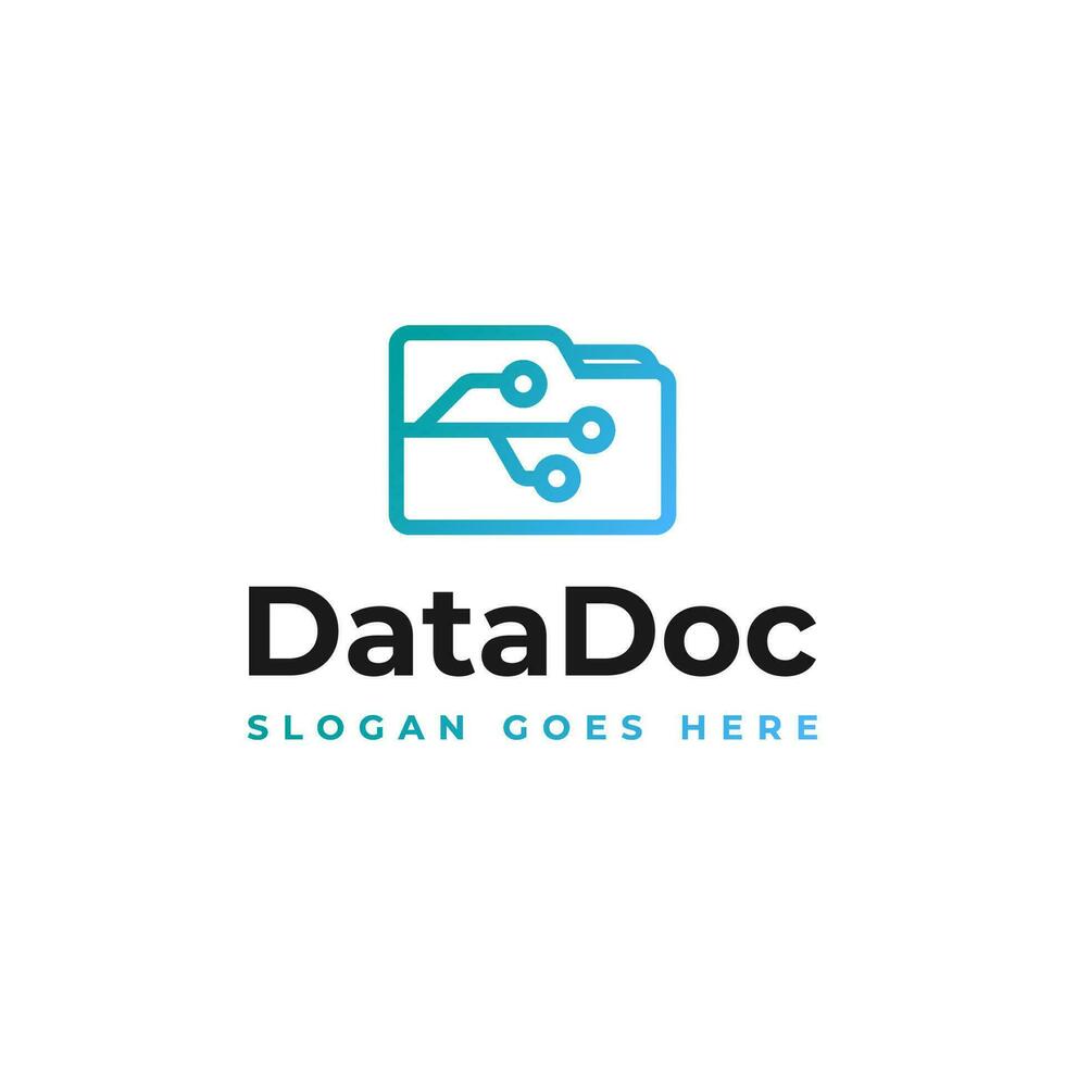 vector logo illustration of Data document