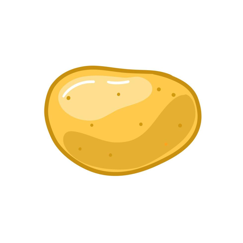 Organic potato illustration. Vector cartoon odject. Fresh brown raw vegetable.