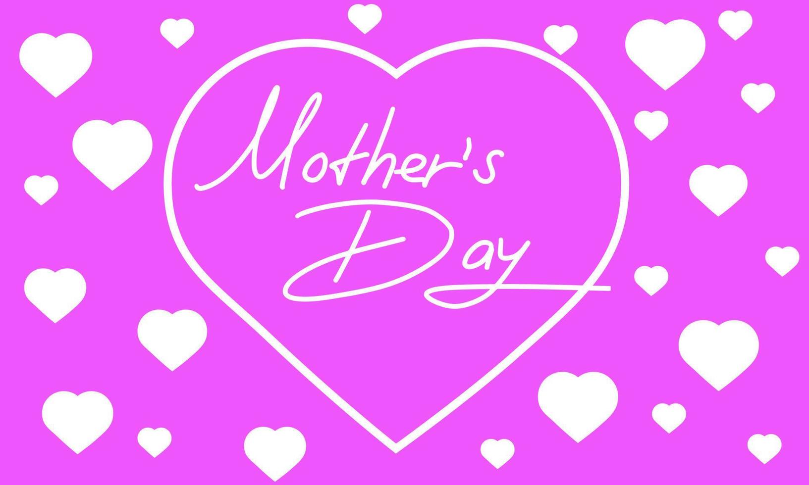 Simple, minimal banner for Mother's Day. Vector illustration.