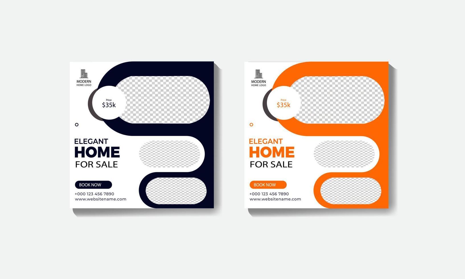 Free PSD real estate house property social media instagram post or web banner template vector