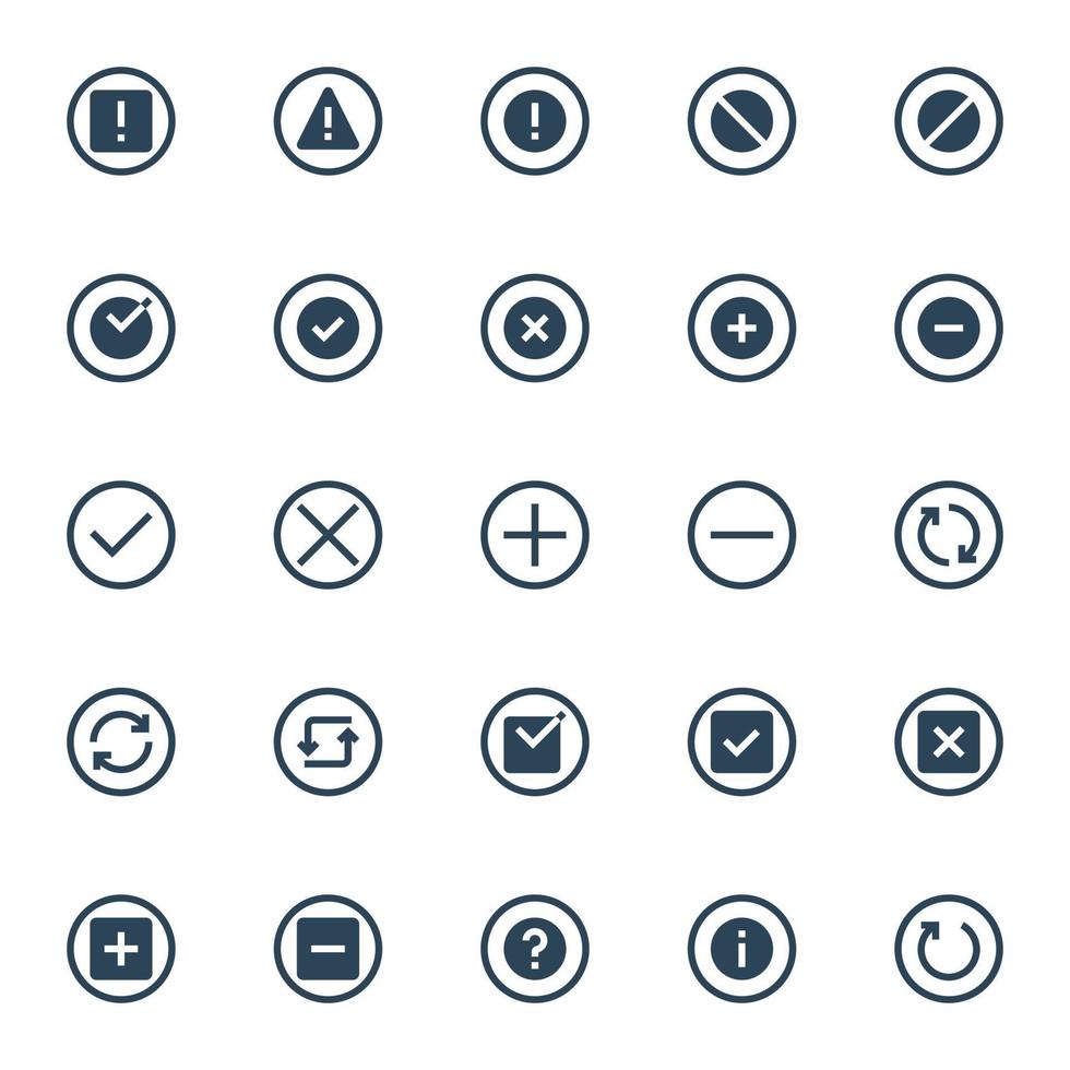 Badge glyph icons for ui ux. vector