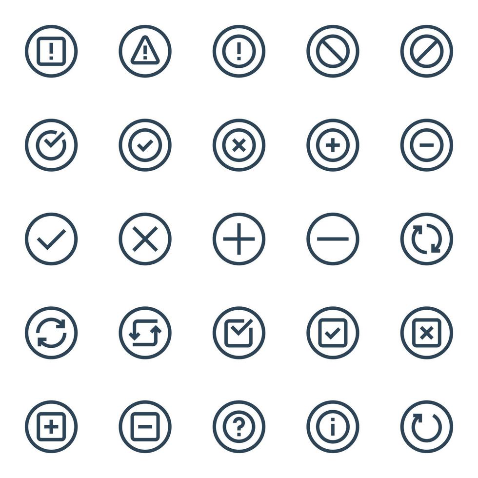 Badge outline icons for ui ux. vector