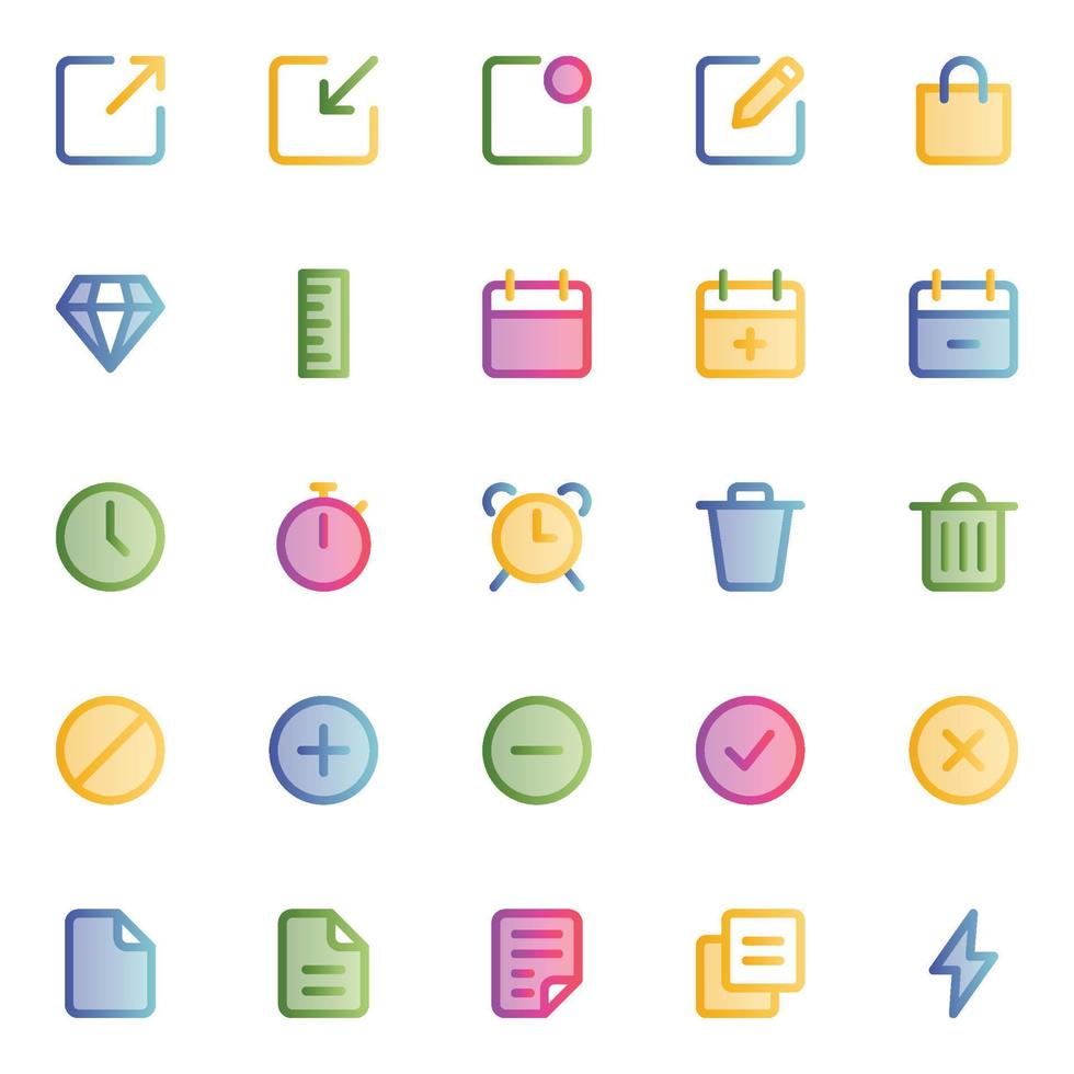 Filled outline, smooth icons for Web and mobile. vector
