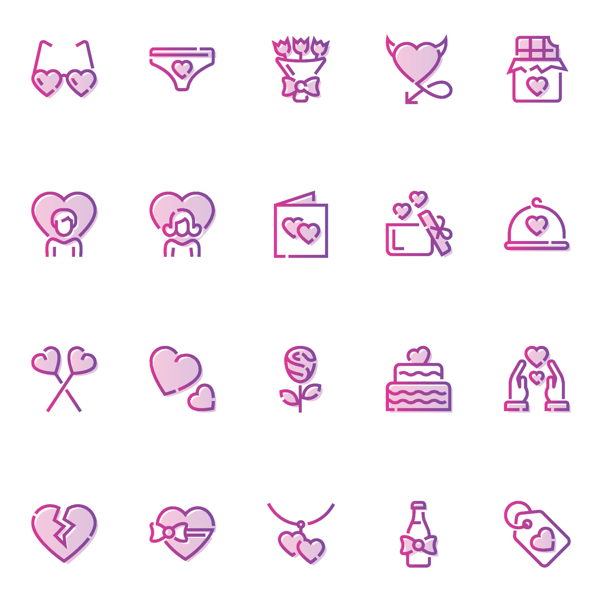 Gradient Color Outline Icons For Valentines Day 20150172 Vector Art At Gradient Color Outline Icons For Valentines Day 20150172 Vector Art At