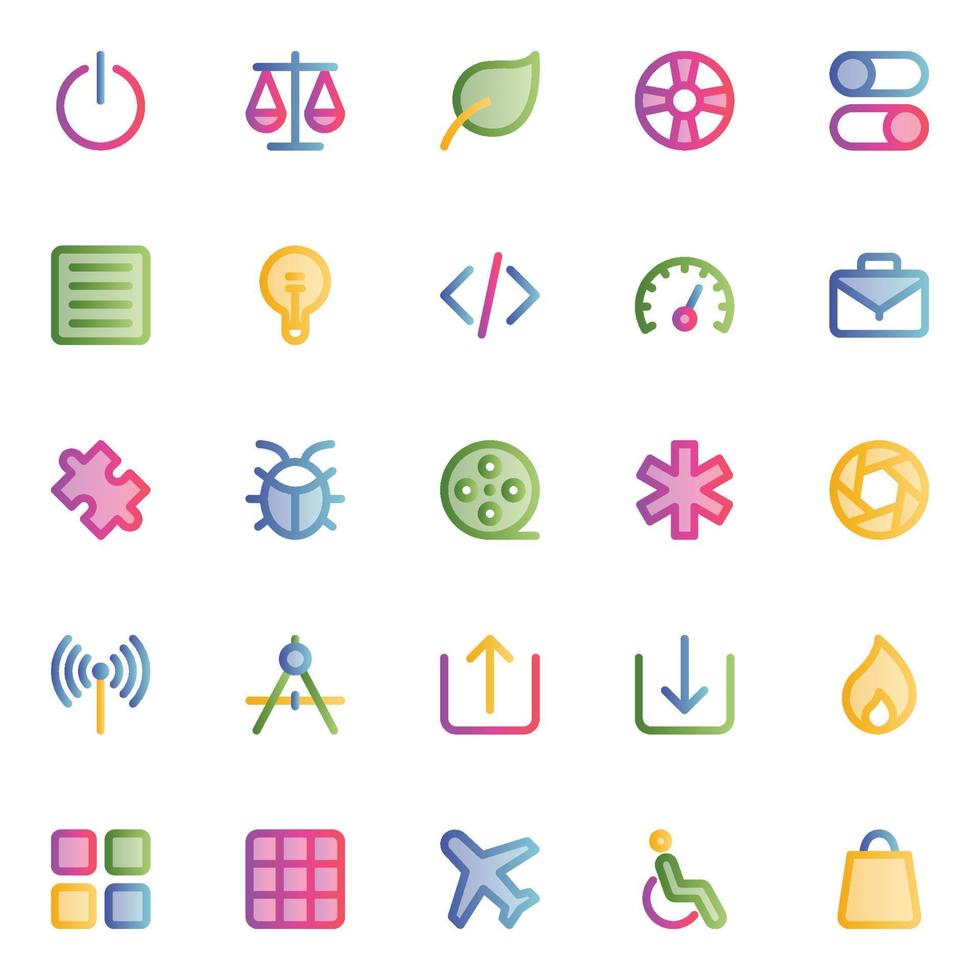 Filled outline, smooth icons for Web and mobile. vector