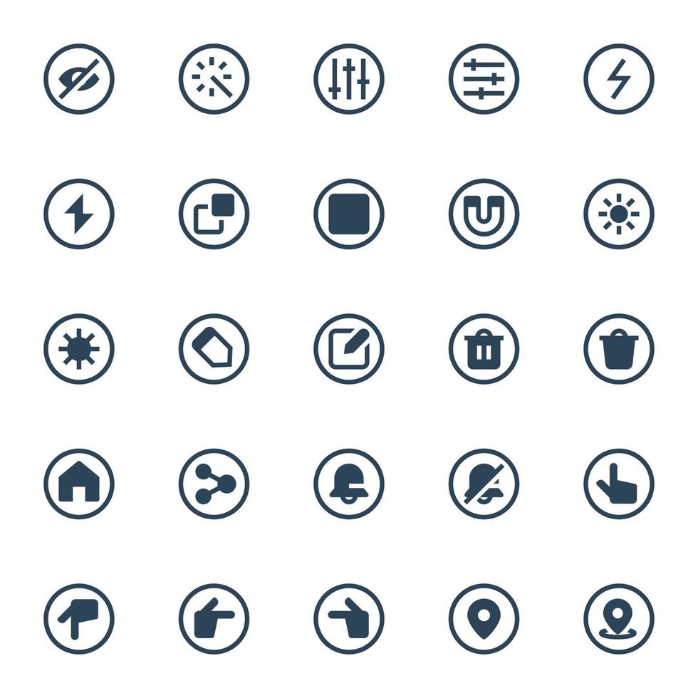 Badge glyph icons for ui ux. vector