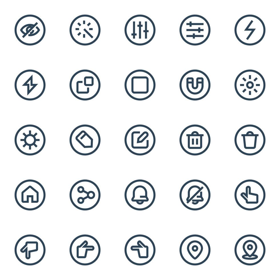 Badge outline icons for ui ux. vector