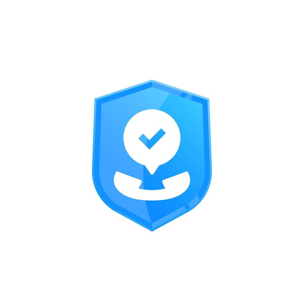 Secure call icon for web and apps vector