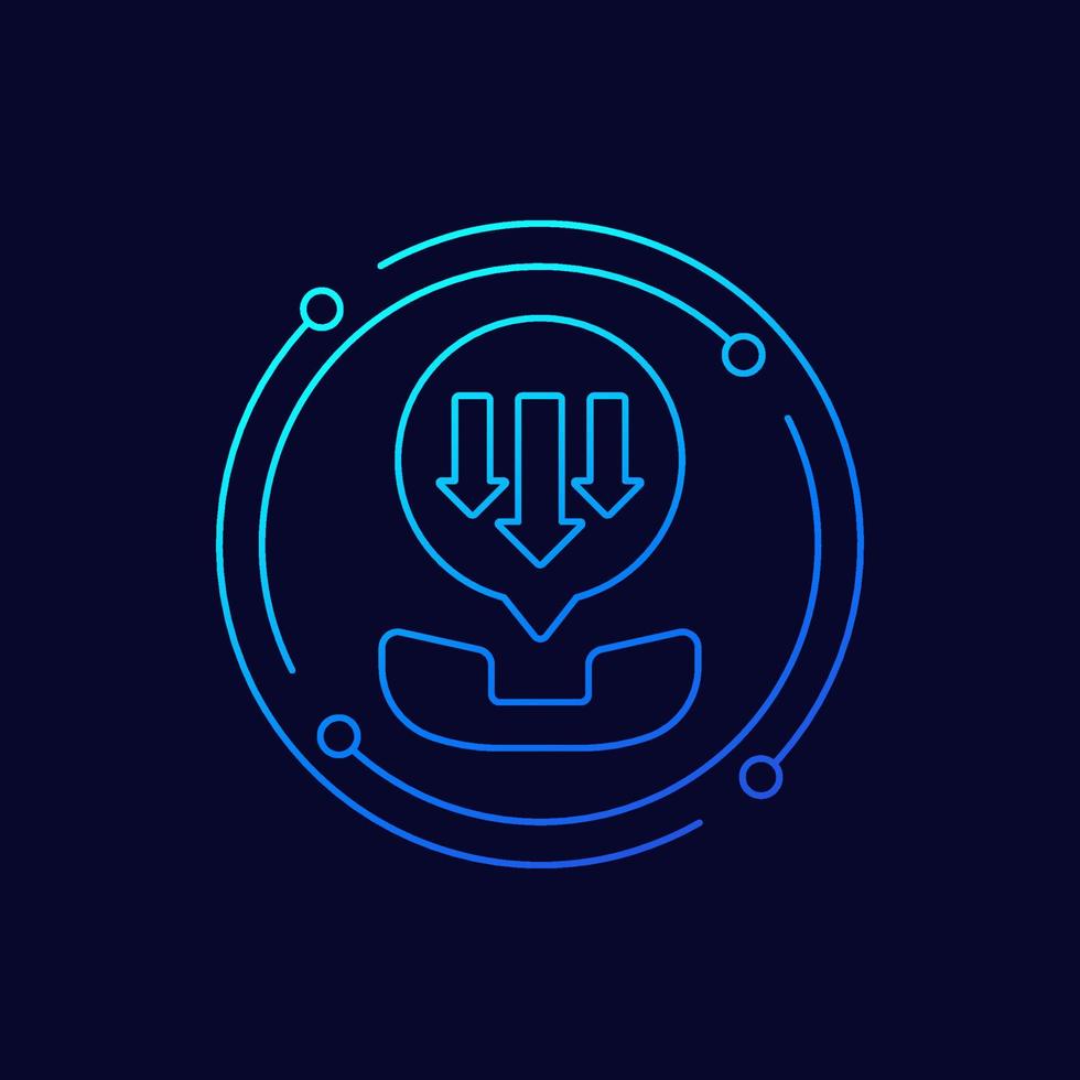 incoming calls line vector icon