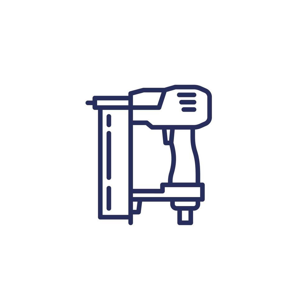 nailer line icon, pneumatic power tool vector