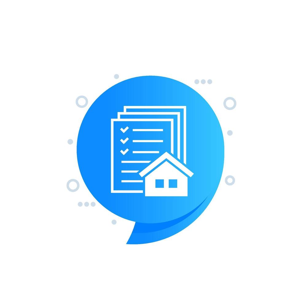 Building permit icon for web vector
