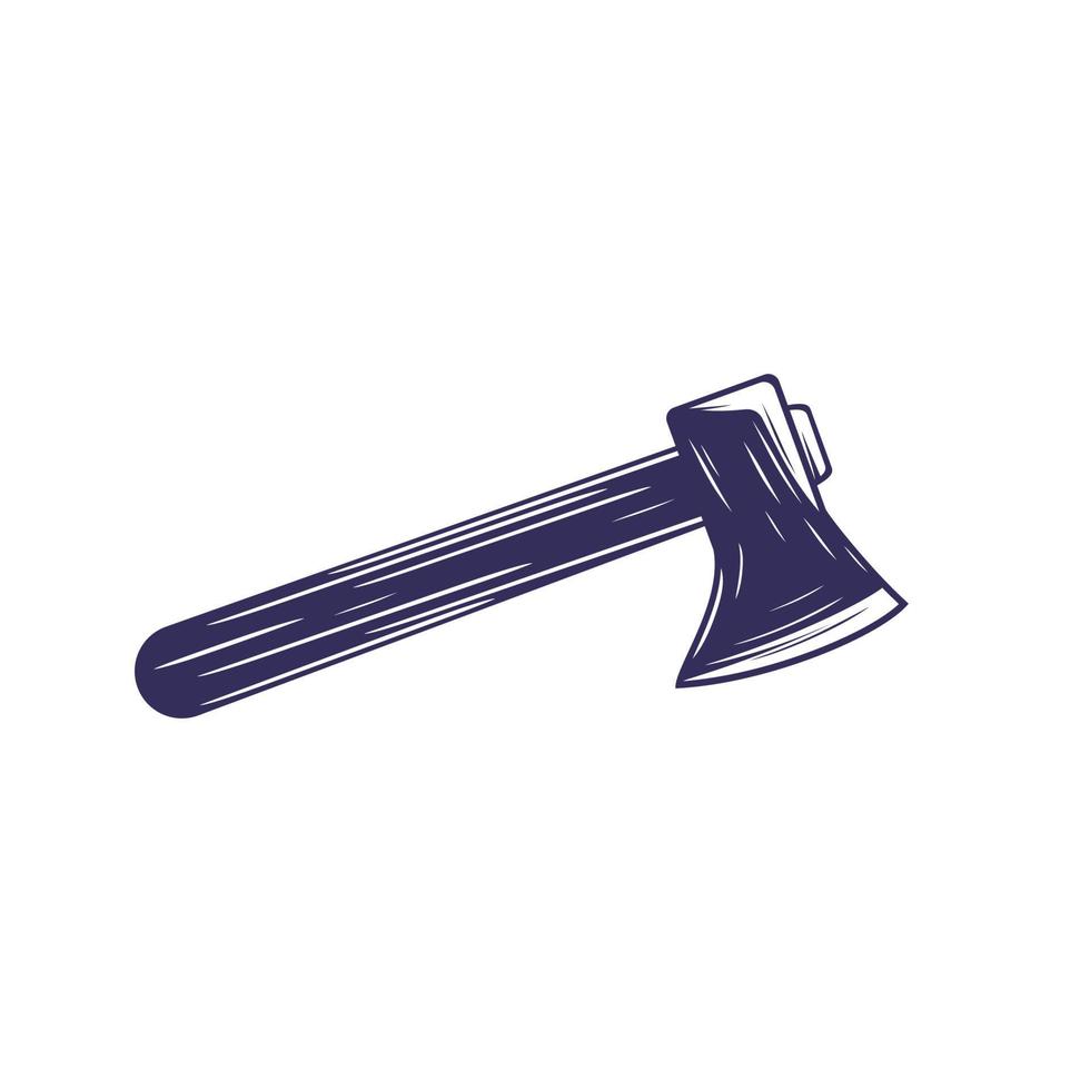 axe icon on white, vector art