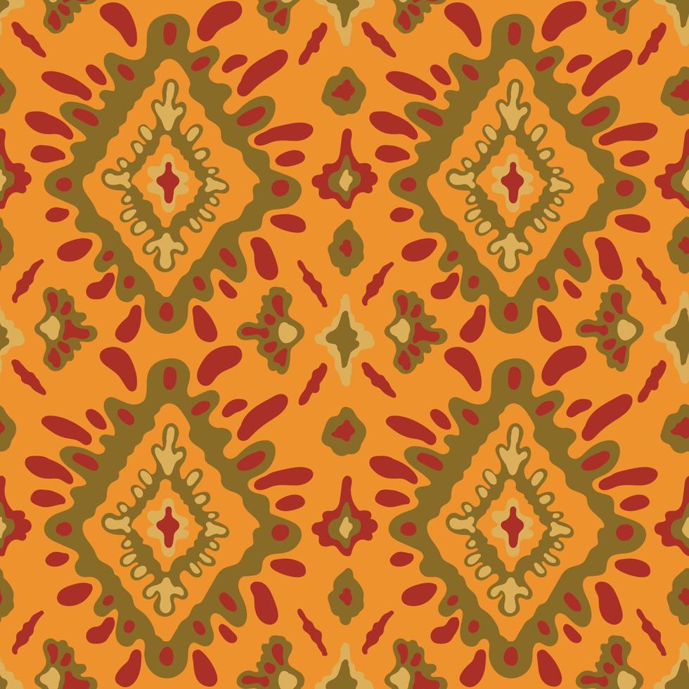 Ikat geometric folklore ornament with diamonds. Tribal ethnic vector texture. Seamless striped pattern in Aztec style. Folk embroidery. Indian, Scandinavian, Gypsy, Mexican, African rug.