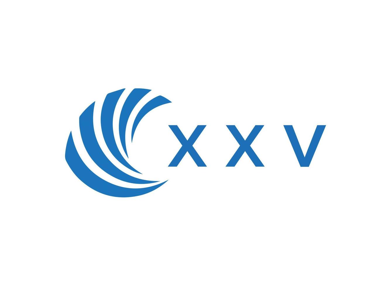 XXV letter logo design on white background. XXV creative circle letter logo concept. XXV letter design. vector