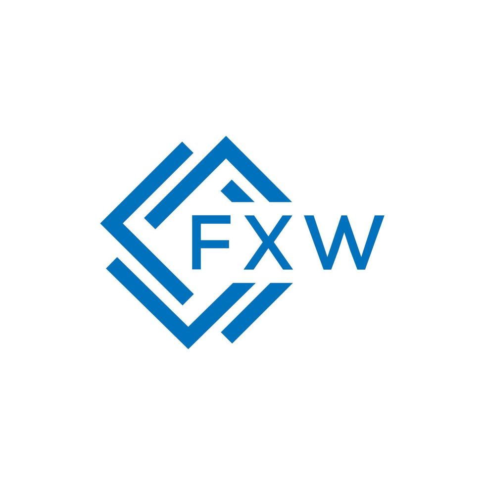 fxw letra logo diseño en blanco antecedentes. fxw creativo circulo letra logo concepto. fxw letra diseño. vector