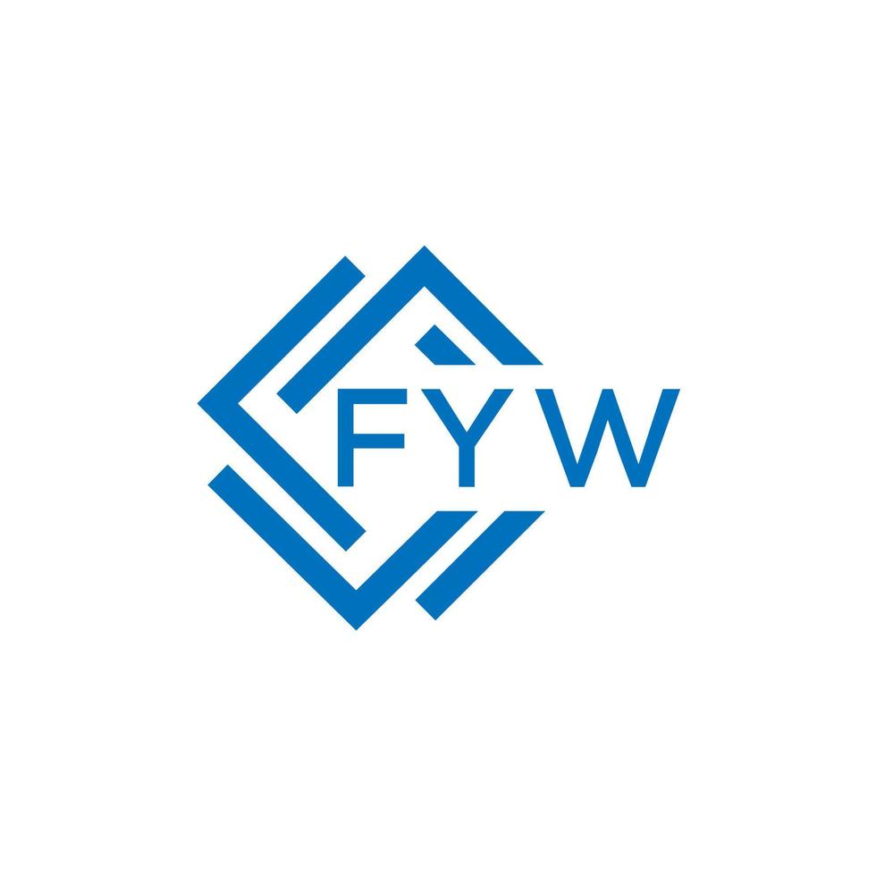FYW letter logo design on white background. FYW creative  circle letter logo concept. FYW letter design. vector