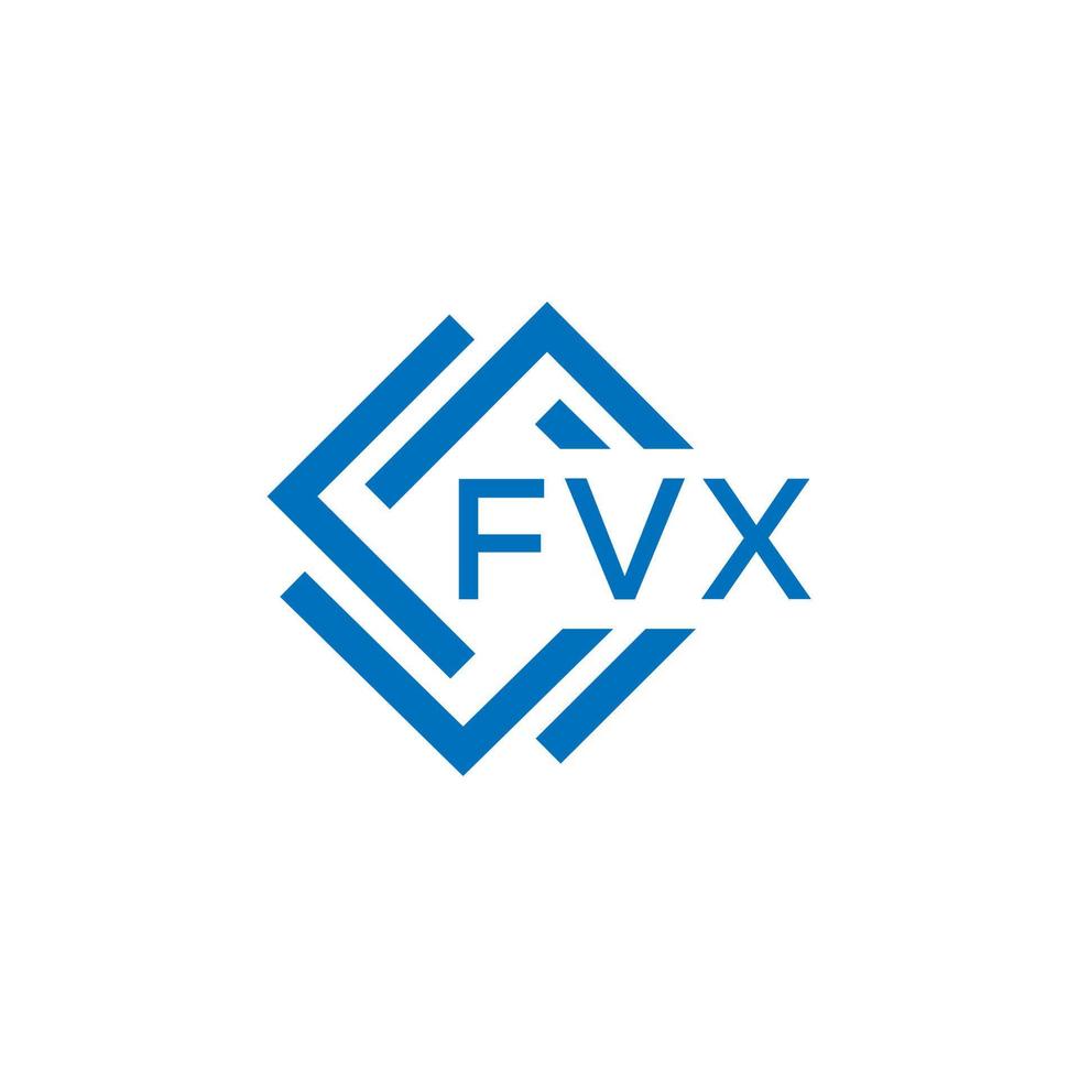 FVX letter logo design on white background. FVX creative  circle letter logo concept. FVX letter design. vector