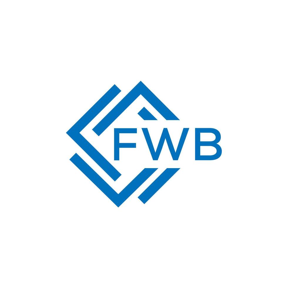 fwb letra logo diseño en blanco antecedentes. fwb creativo circulo letra logo concepto. fwb letra diseño. vector