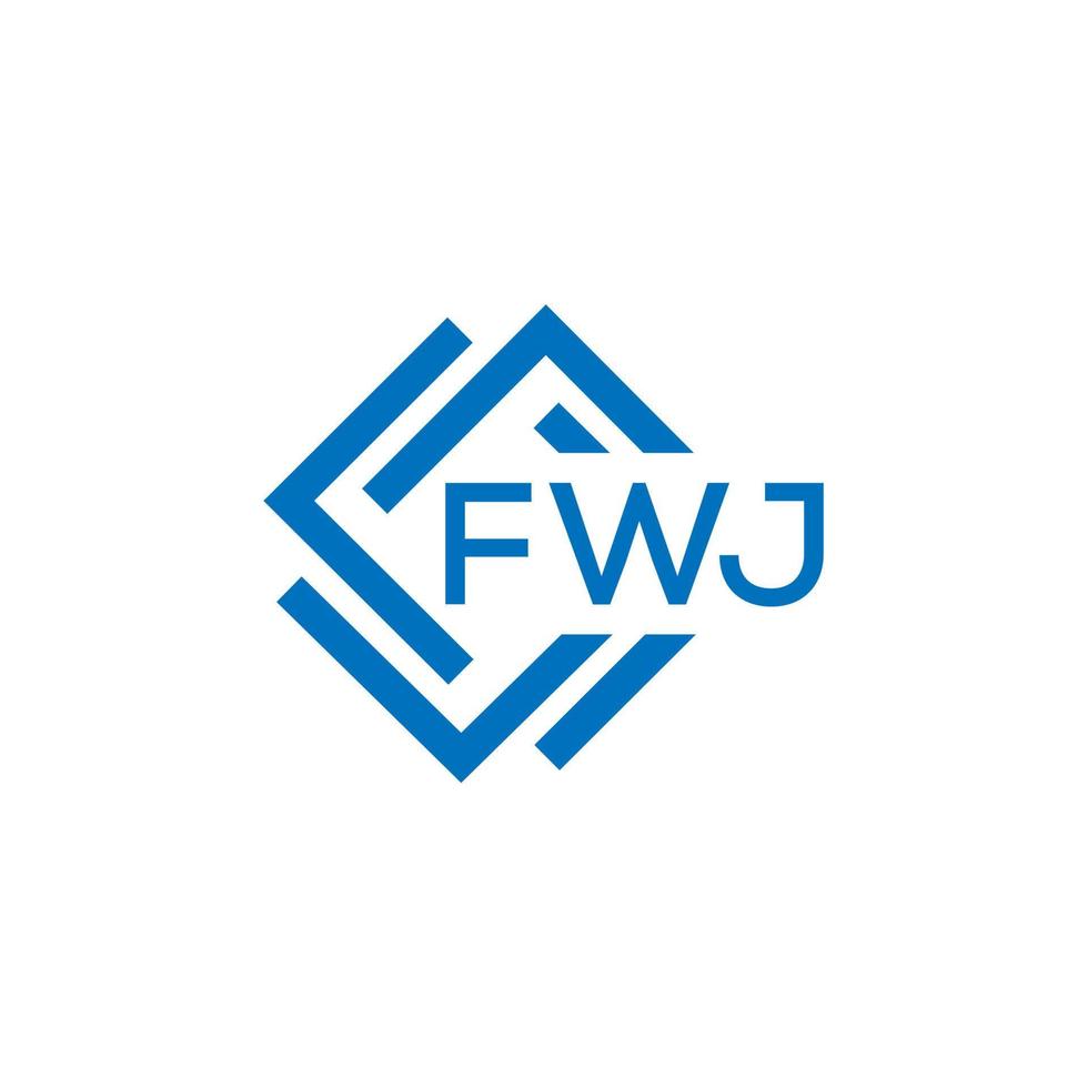 fwj letra logo diseño en blanco antecedentes. fwj creativo circulo letra logo concepto. fwj letra diseño. vector