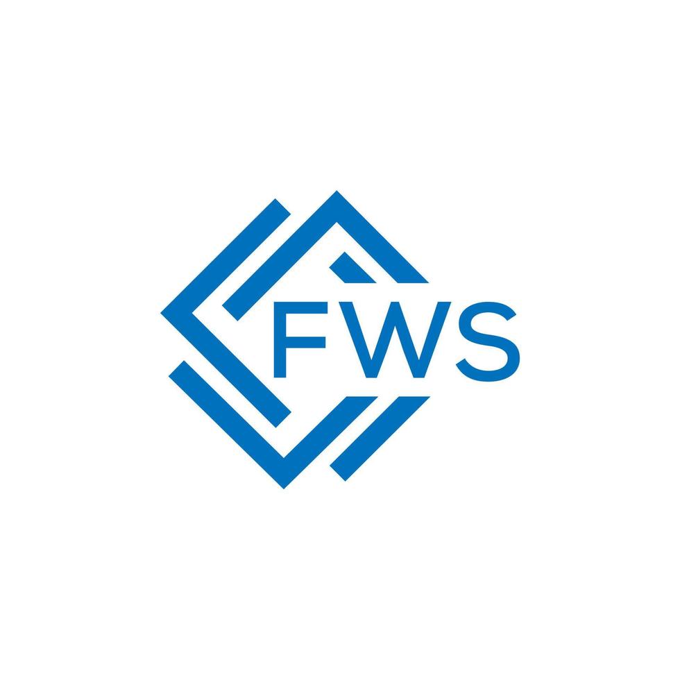 fws letra logo diseño en blanco antecedentes. fws creativo circulo letra logo concepto. fws letra diseño. vector